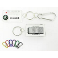 Compass/ Thermometer Keychain with Carabiner & Wind Chill Chart